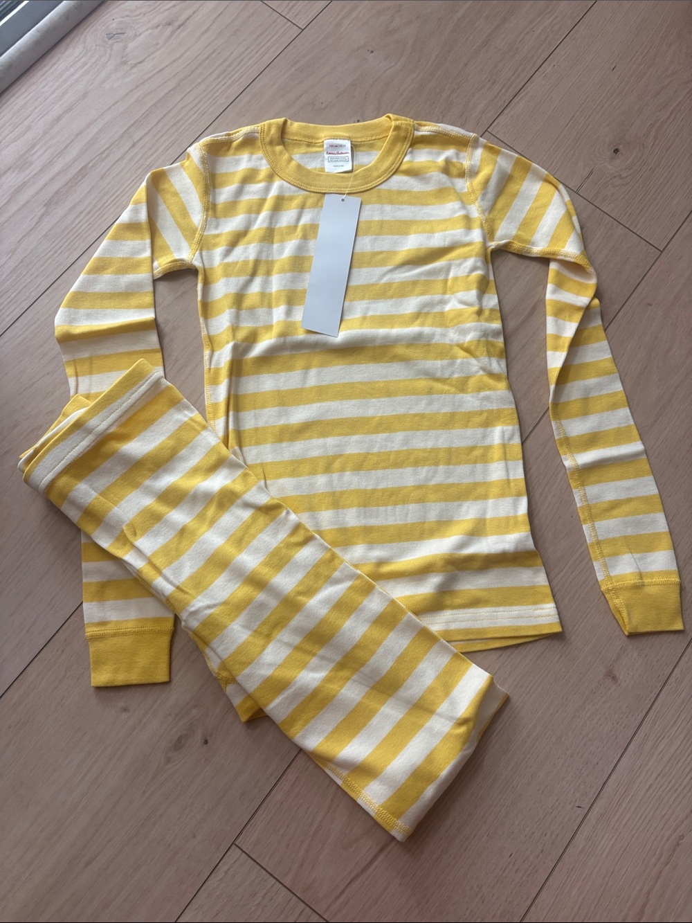 Organic* Hanna Andersson Yellow & White Striped Cotton Pajama Set